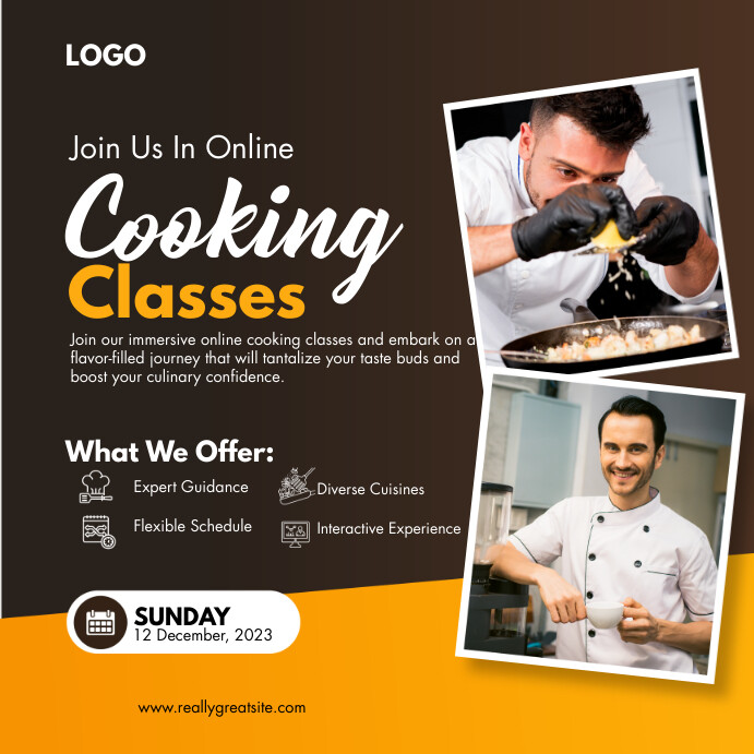 COOKING CLASSES CULINARY COOKING CLASS FLYERS Template | PosterMyWall