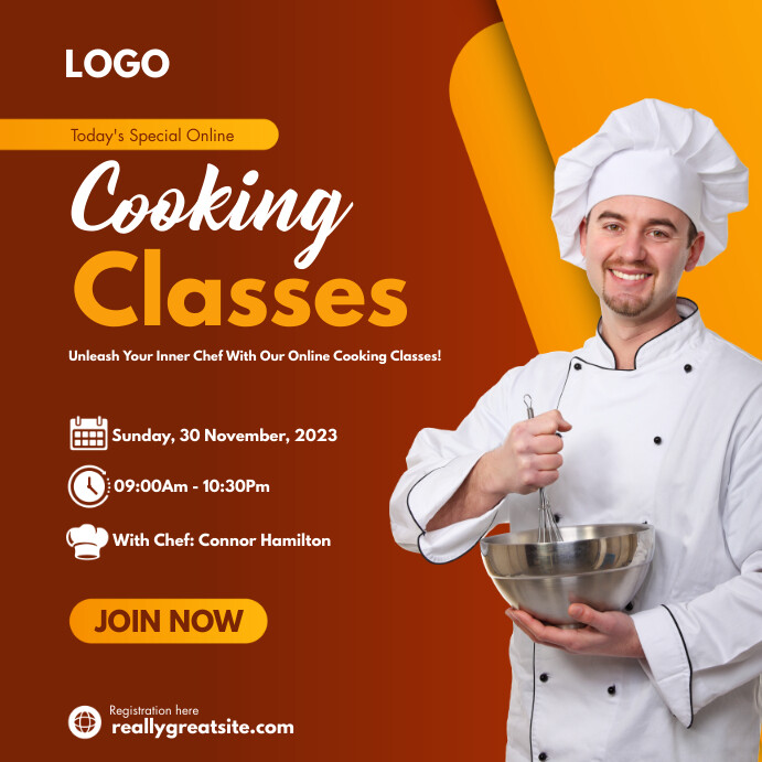 COOKING CLASSES CULINARY COOKING CLASS FLYERS Template | PosterMyWall