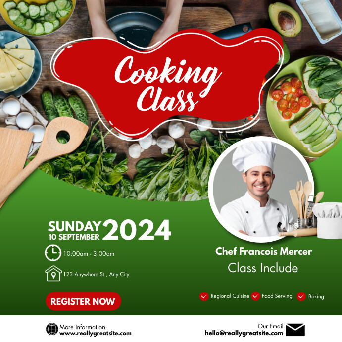 COOKING CLASSES CULINARY COOKING CLASS FLYERS Template | PosterMyWall