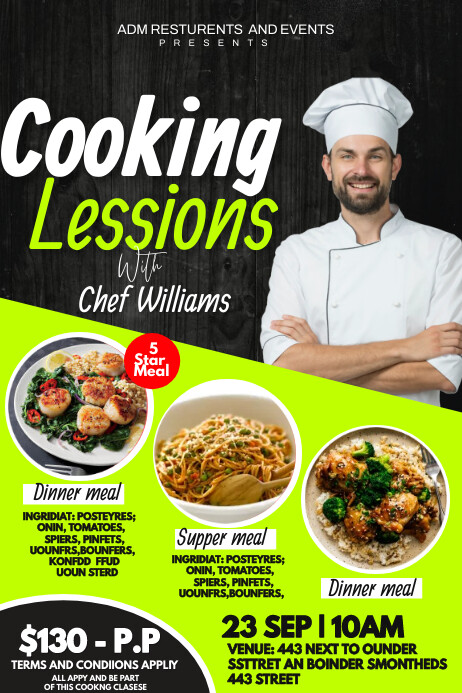 cooking classes Template | PosterMyWall