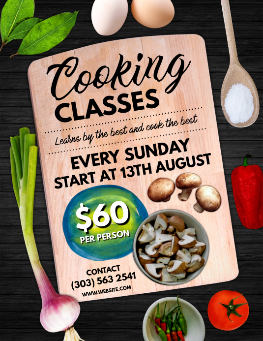 Cooking Classes Flyer Template Postermywall