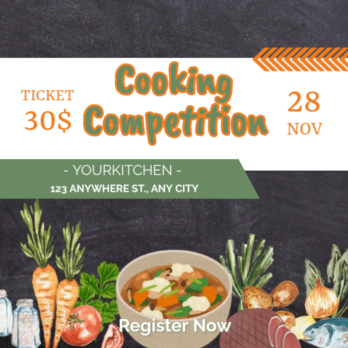 Cooking competition Post Instagram Template | PosterMyWall