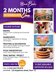 Baking Course Templets Baking class flyer Template | PosterMyWall