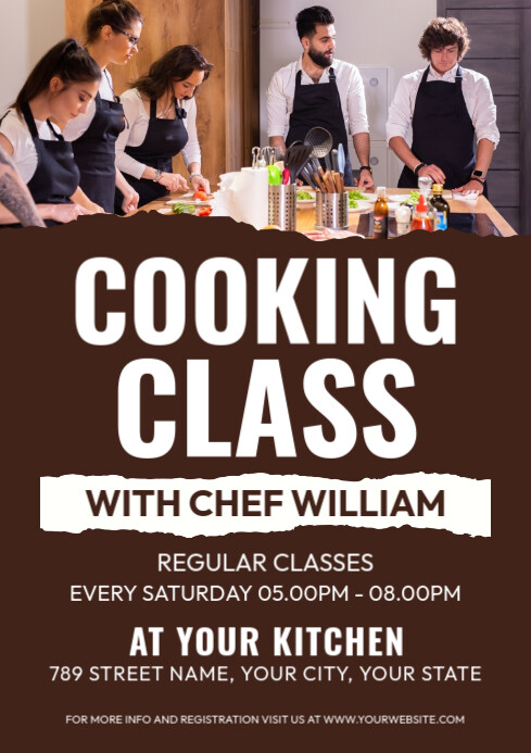 Cooking Course Flyer Template A4