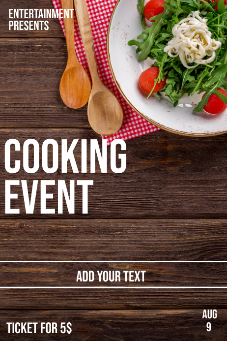 invitation email template 'culinary elegance' for food... Cooking Template | PosterMyWall