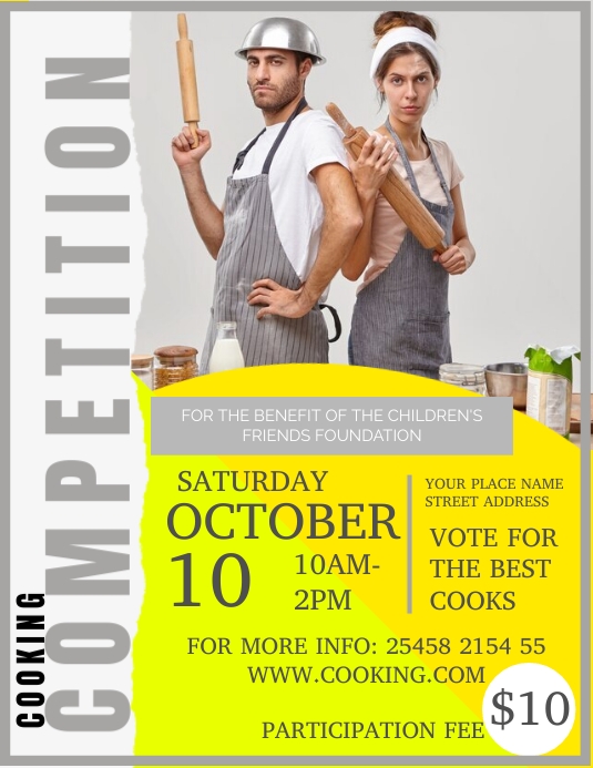 cooking Flyer (Letter pang-US) template