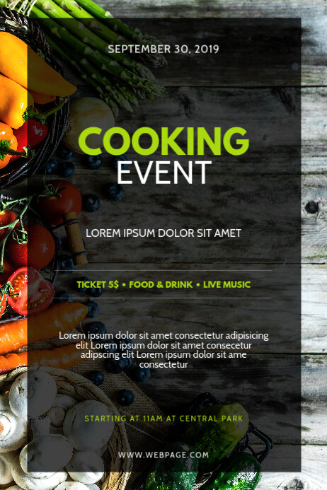 Cooking Event Flyer Design Template 海报