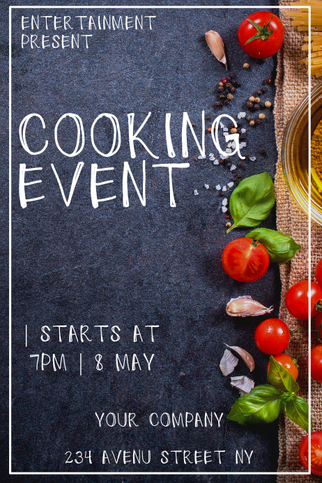 Large Event Cook Posts Cooking event flyer template | PosterMyWall