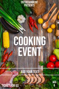 Large Event Cook Posts cooking event flyer template | PosterMyWall