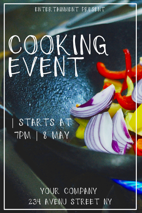 Large Event Cook Posts cooking event flyer template | PosterMyWall