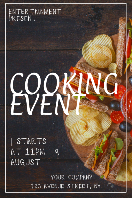 Large Event Cook Posts Cooking event flyer template | PosterMyWall