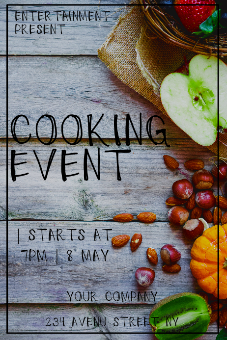 Large Event Cook Posts Cooking event flyer template | PosterMyWall