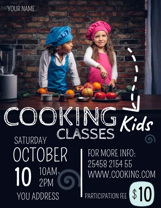 Cooking Club Letter cooking kids Template | PosterMyWall