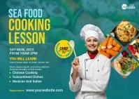 Cooking Lesson Ad Template Postcard