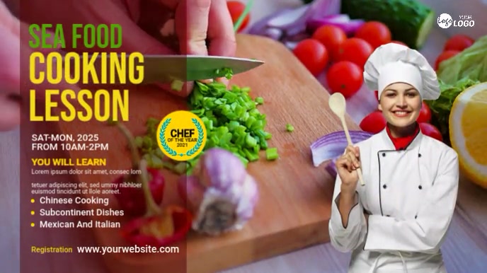 Cooking Lesson Advertisement Examples Cooking Lesson Ad Template | PosterMyWall