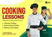 Cooking Lessons Ad Postcard template