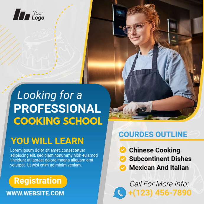 Cooking Lessons Flyer Template | PosterMyWall