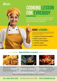 Cooking Lessons Flyer Template A4