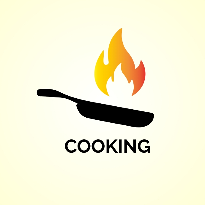 Cooking Fire Less Logo Cooking logo design Template | PosterMyWall