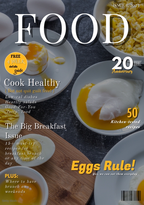 Cooking Cover Design Cooking Magazine Cover Page Design Template | PosterMyWall