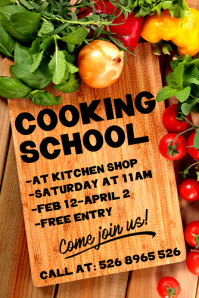 Cooking School Poster Template | PosterMyWall
