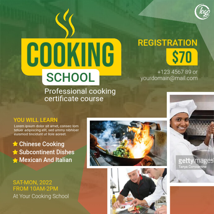 Cook Training Forms Cooking Training Template | PosterMyWall