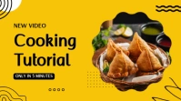 Cooking tutorial thumbnail Digital Display (16:9) template