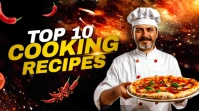 Cooking youtube thumbnail fast food template