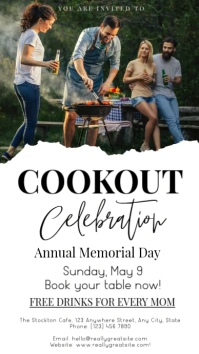Cookout , barbecue, father's day cookout, father's day История на Instagram template