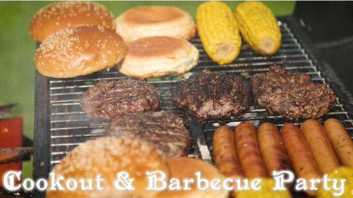 Brown Cookout Digital Display Template | PosterMyWall
