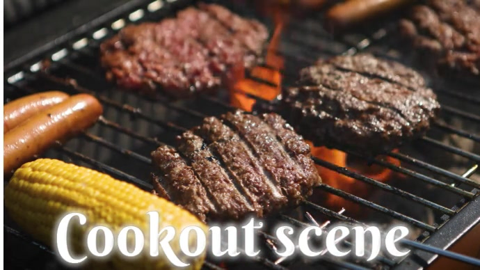 Brown Cookout Digital Display Template | PosterMyWall