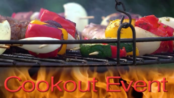 Brown Cookout Digital Display Template | PosterMyWall