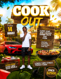 Cookout Event Flyer ใบปลิว (US Letter) template