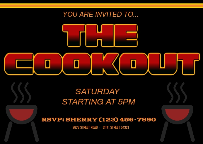 Fall Cookout Invitation