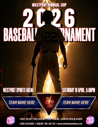 Cool Baseball Tournament Game Flyer Template | PosterMyWall