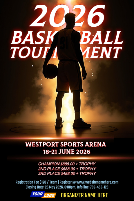 Basketball Tournament Posters Template | PosterMyWall