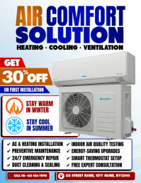 Cool Comfort, Warm Living Solutions Volante (Carta US) template