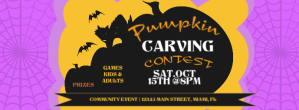 Pink Pumpkin Carving Contest Facebook-coverfoto Template