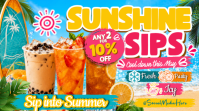 Cool Sips, Hot Days YouTube Thumbnail template
