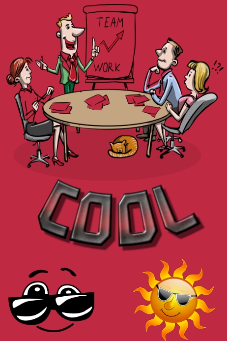 cool work Poster template