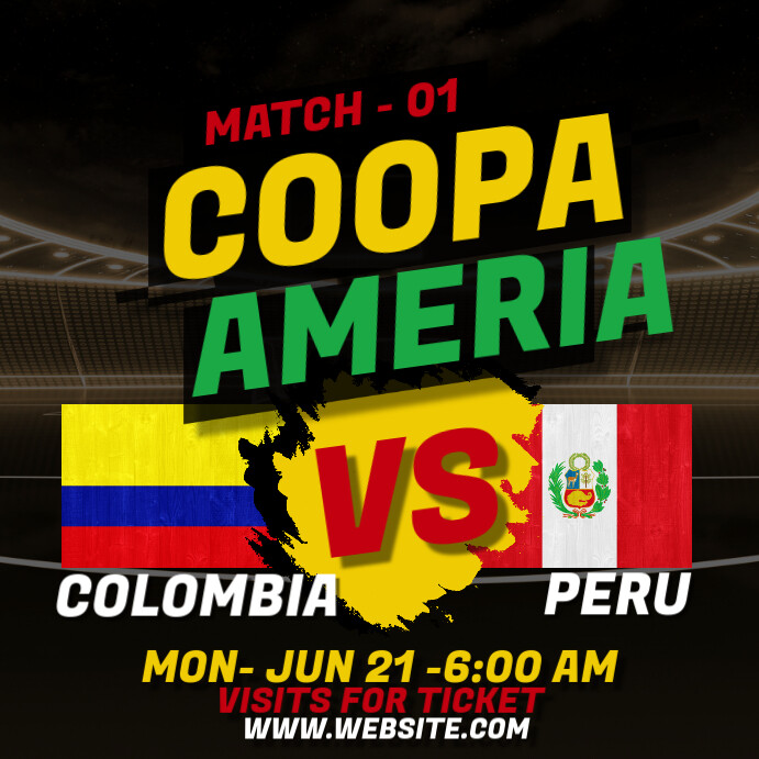 Coopa America Soccer poster Template | PosterMyWall