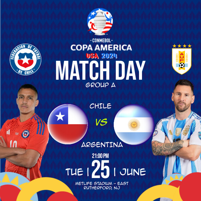 COPA AMERICA 2025 FIXTURE CHILE VS ARGENTINA Ithempulethi PosterMyWall