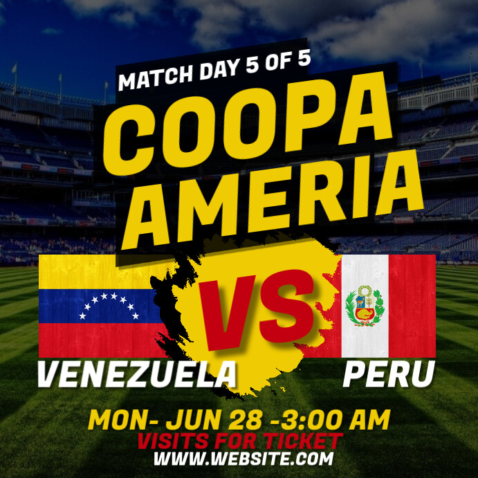 Plantilla de Copa america soccer poster | PosterMyWall