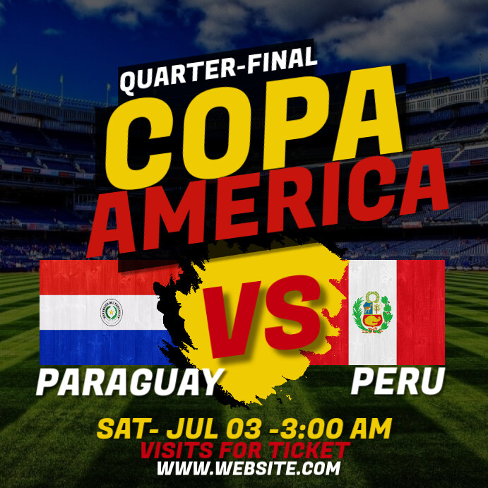 Copa America Soccer poster Template | PosterMyWall