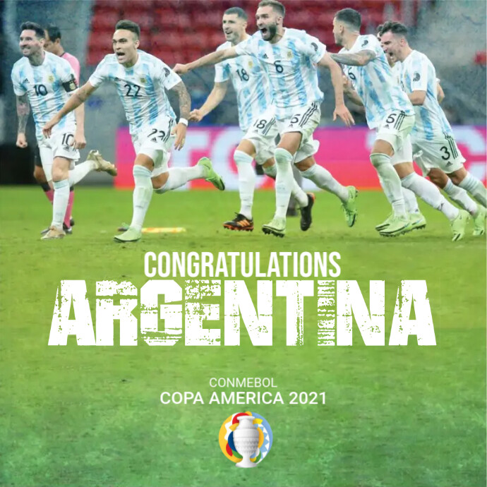 Copa Front Copa America Winner Post Template | PosterMyWall