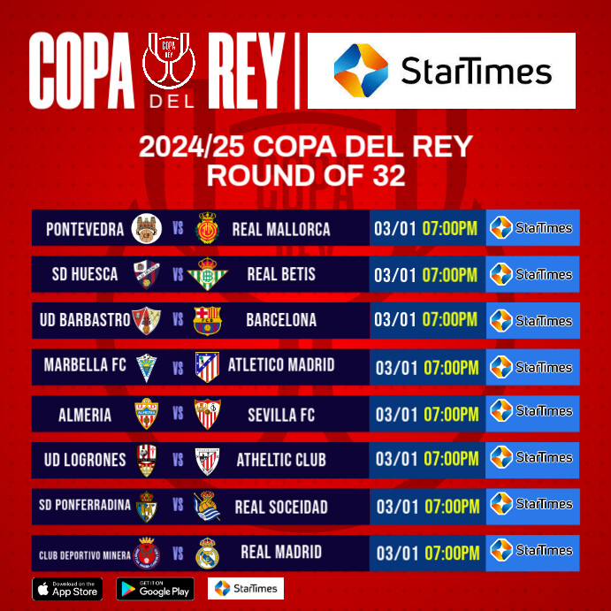 COPA DEL REY 2024 2025 Template | PosterMyWall