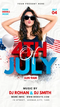 4th of July flyer Instagram Story template