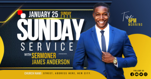 Sunday Service Facebook-annonce template