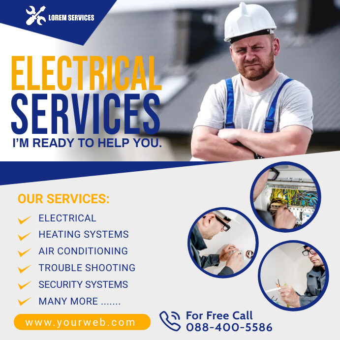 Auto Service Electrical Poster.pdf Copy of Electrical Service Flyer Poster Temp | PosterMyWall