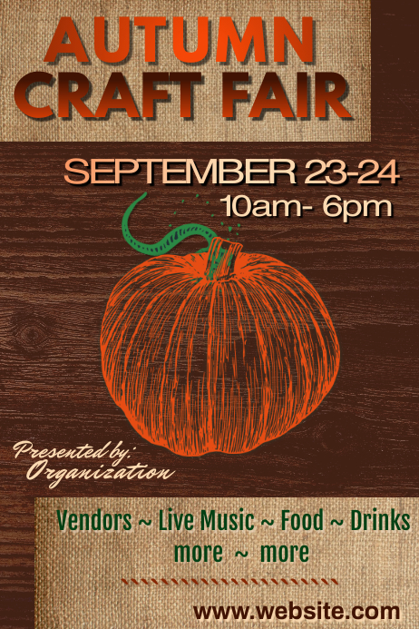 Copy of Copy of Autumn Craft Fair Poster | PosterMyWall